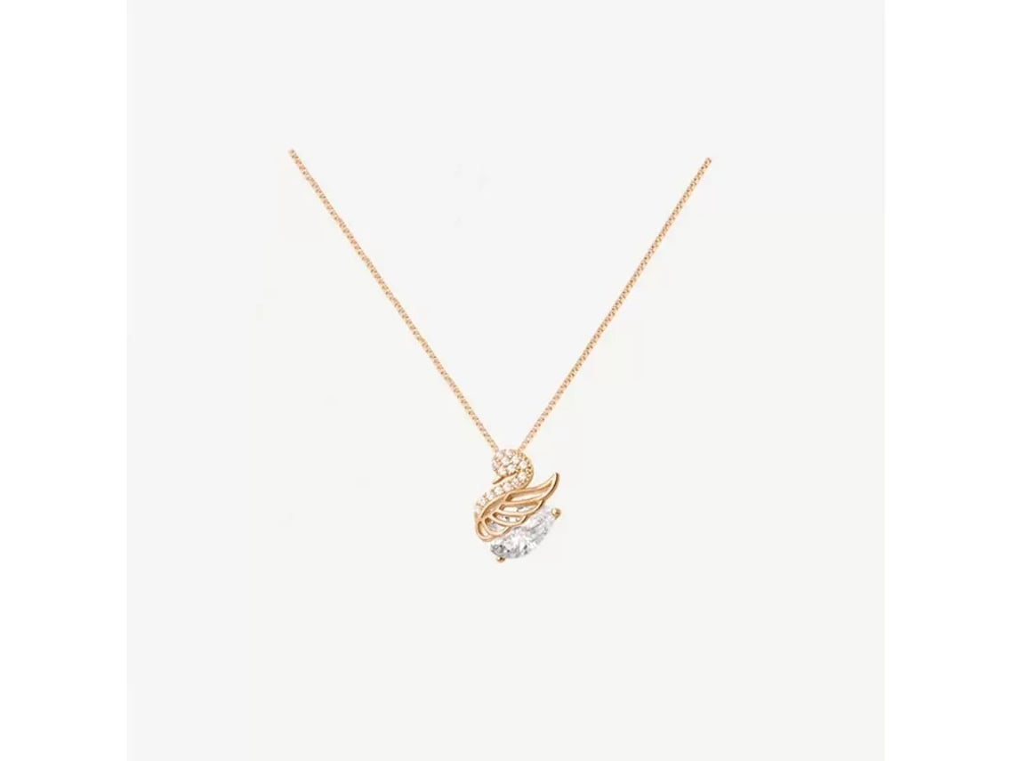 Collar Little Swan De Plata De Ley 925 (oro Rosa): Una Pieza Sofisticada Y Elegante Que Combina Con Todo.