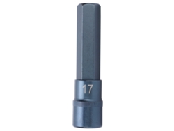 Llave De Impacto Hexagonal S2, Acero Aleado Antioxidante, Herramienta Neumática Y Eléctrica, Ferretería Industrial, 17 Mm
