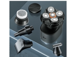 Kit Afeitadora Y Cortapelos Eléctrico Multifuncional Lk-5288, 5 En 1 Para Calvicie, Afeitado Y Cuidado Facial, Recargable Usb