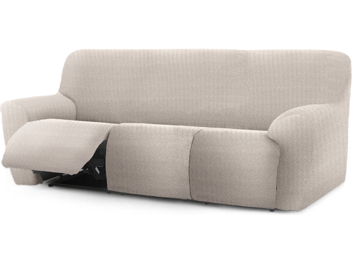 Funda de Sofá Relax Extensible 3 Plazas x 3 EYSA Premium Jaz Tejido Multielástico (200-260 cm - Poliéster y Algodón - Lino)