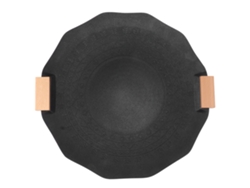 Sartén para barbacoa portátil antiadherente sin humo, con asa, diseño geométrico negro, 40 cm
