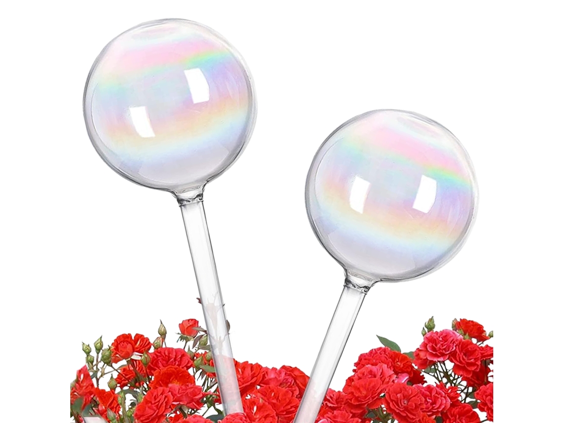 Cuidado de plantas para uso vacacional, globos de vidrio iridiscentes con riego automático para jardines domésticos, sistema de riego automático de G