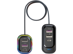 Centro Usb Compacto De 6 Puertos Y 66 W De Alta Velocidad Para Teléfonos Y Dispositivos.