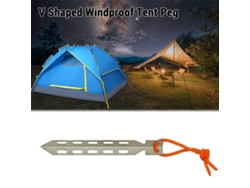Estacas De Acero Inoxidable Para Tiendas De Campaña Con Diseño En Forma De V Para Accesorios De Acampada En Arena Y Nieve.