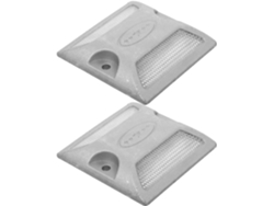 Reflectores Metálicos De Alta Visibilidad Para Carreteras, Marcadores Reflectantes Robustos, Paquete De 2