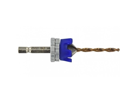 Kit Especial Terrazas Broca Hss Ø4Mm Fresa Avellanadora 90 Hss Limitador De Profundidad Regulable Metales Y Maderas Duras TIVOLY