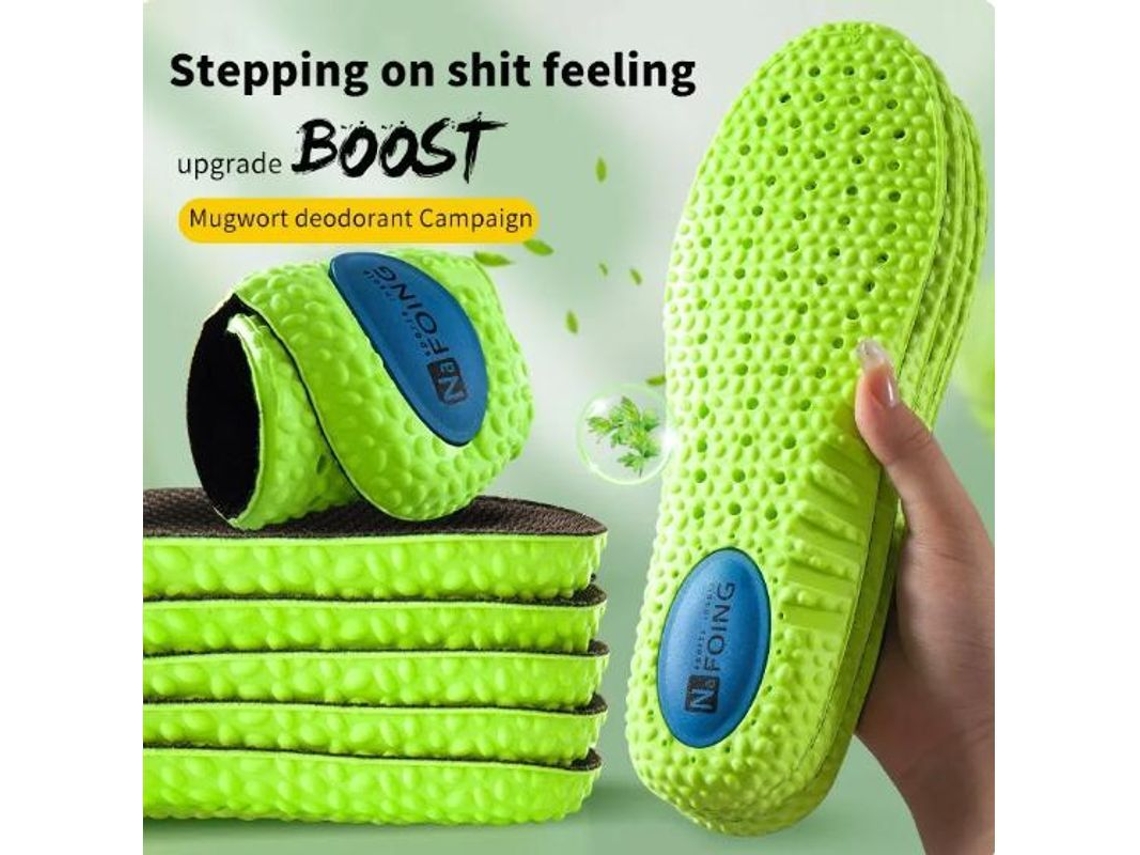 Plantilla Deportiva De Espuma Viscoelástica De Poliuretano Verde Con Absorción De Impactos Y Soporte Ortopédico Para El Arco Del Pie, Para Calzado Masculino Y Femenino.