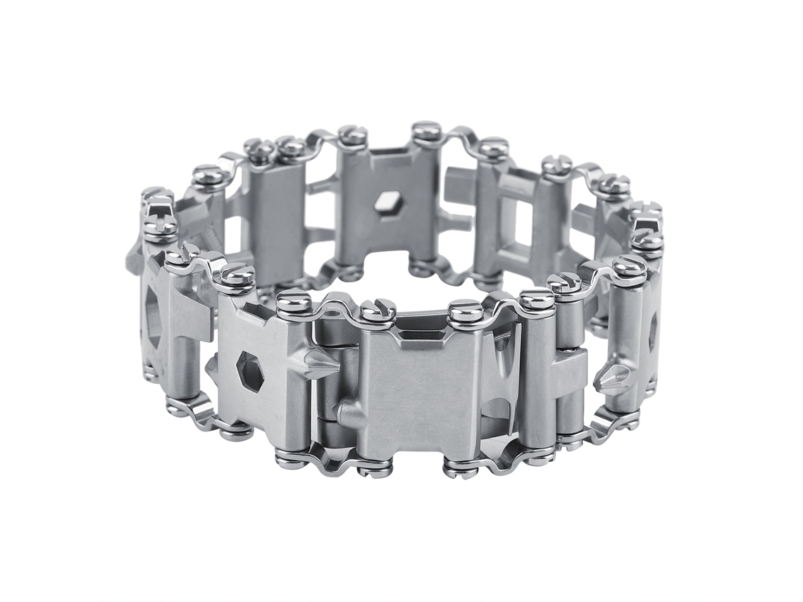 Pulsera Multifuncional Portátil De Acero Inoxidable 29 En 1 Para Actividades Al Aire Libre - Blanca