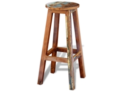 Taburete De Bar Madera Maciza Reciclada