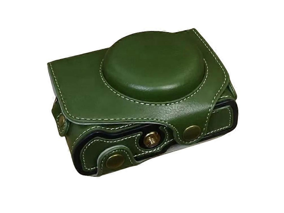 Estuche de cuero PU compatible con Canon PowerShot G7 X Mark II / G7 X Mark III con correa para el hombro Facpoet