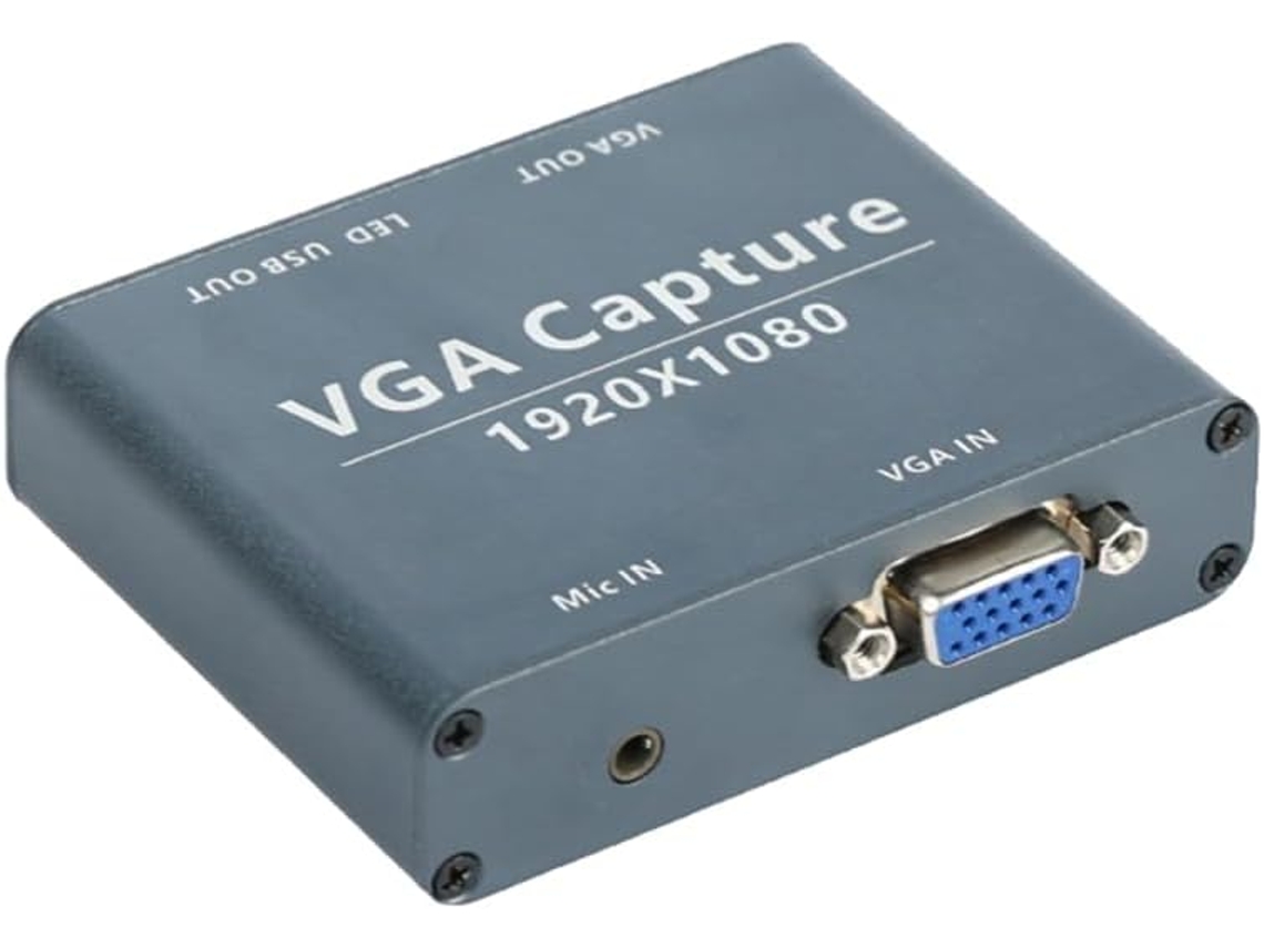 Adaptador Vga A Usb Compatible Con Entrada/salida De Audio Y Vídeo 1080p.