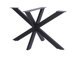 Biloxi Patas de Diseño de Acero para Mesas Estilo Industrial DIY Forma de Araña, Negro -L