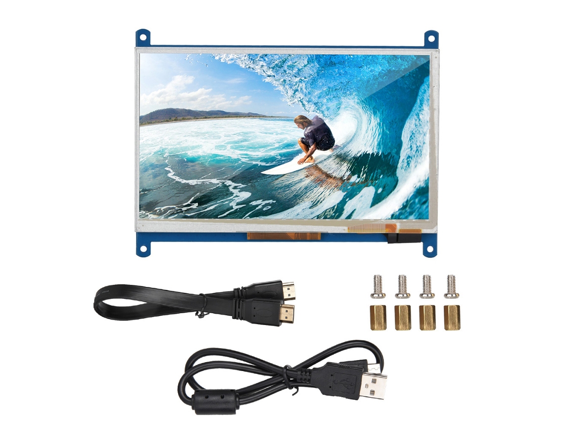 Pantalla Lcd Hdmi De 7 Pulgadas Para Raspberry Pi (b) Rev3.1 Con Pantalla Táctil Capacitiva (pantalla Ips De Resolución 800*480)