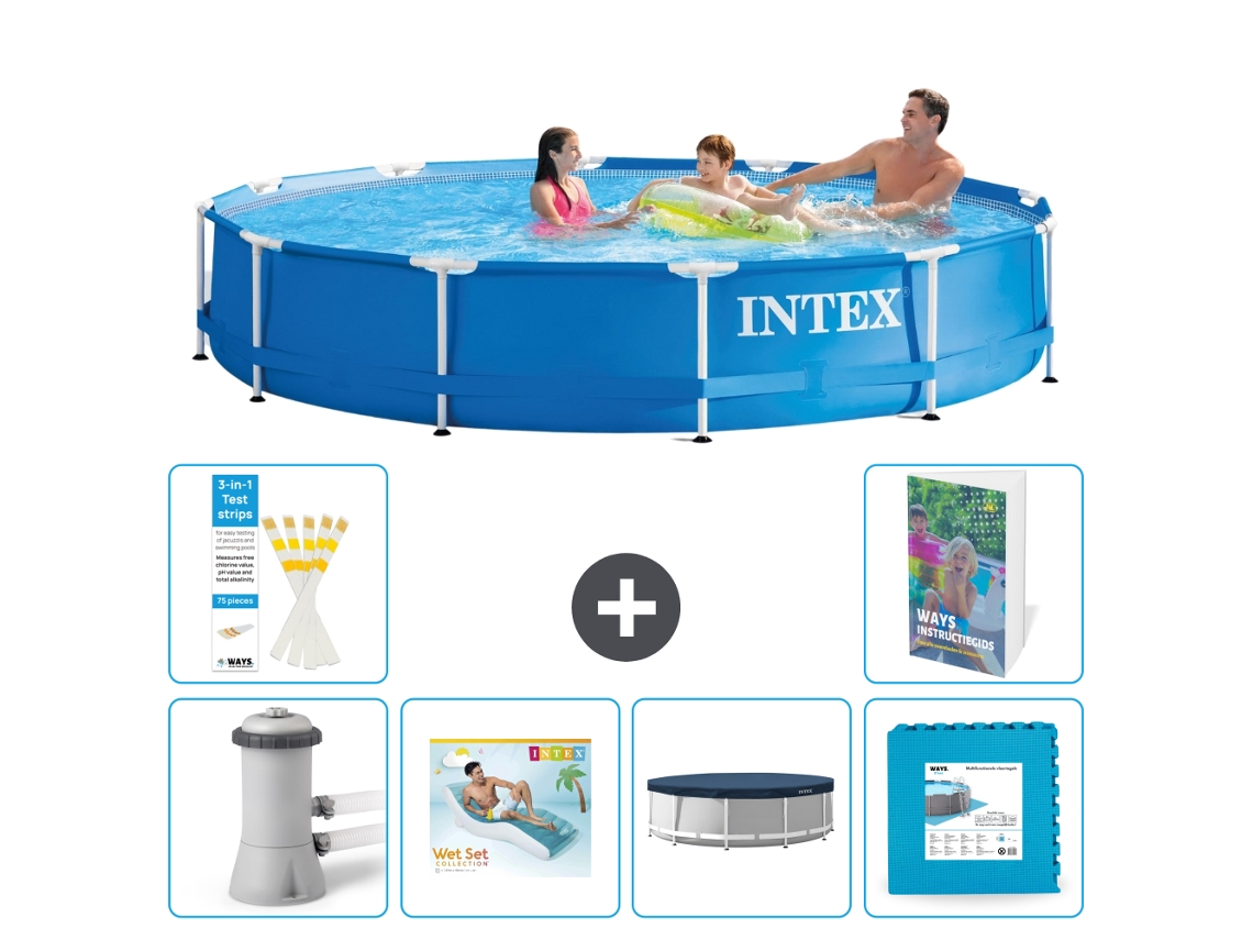 Intex Piscina Com Estrutura Redonda - 366x76 Cm - 7-peças S311