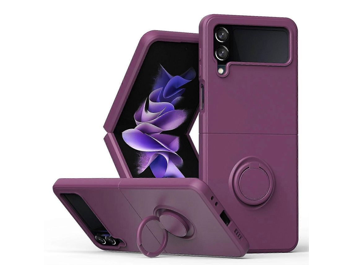 25-26 Magnetic Finger With Ring Holder Stand Cover Case For Samsung Z Flip4