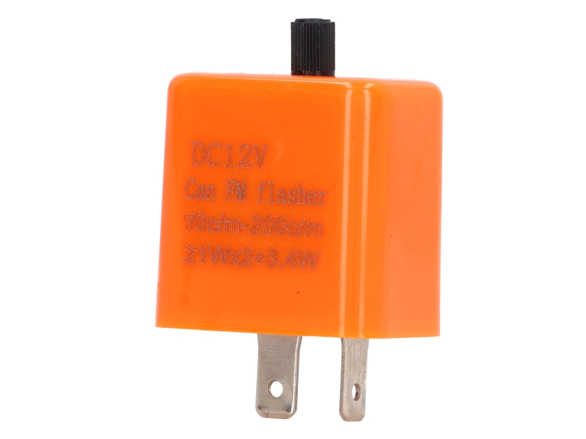 Relé Intermitente Led De 12 V, 2 Pines, Ajustable Para Intermitentes De Coche, Motocicleta Y Bicicleta.
