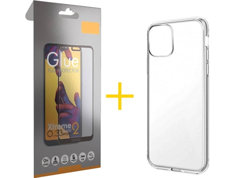 Kit Funda + Protector de Pantalla Apple iPhone 12 Mini SKYHE Full Liso (Transparente)