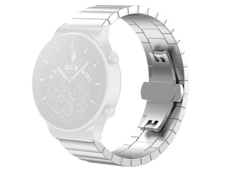 Correa de acero inoxidable con diseño de hebilla para Samsung Galaxy Watch 5 40mm/44mm/Watch 5 Pro 45mm/Watch4 40mm/44mm/Watch4 Classic 42mm - plata