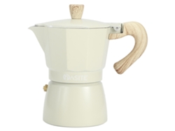 Cafetera octogonal de aluminio para uso doméstico y comercial, color amarillo claro, 150 ml