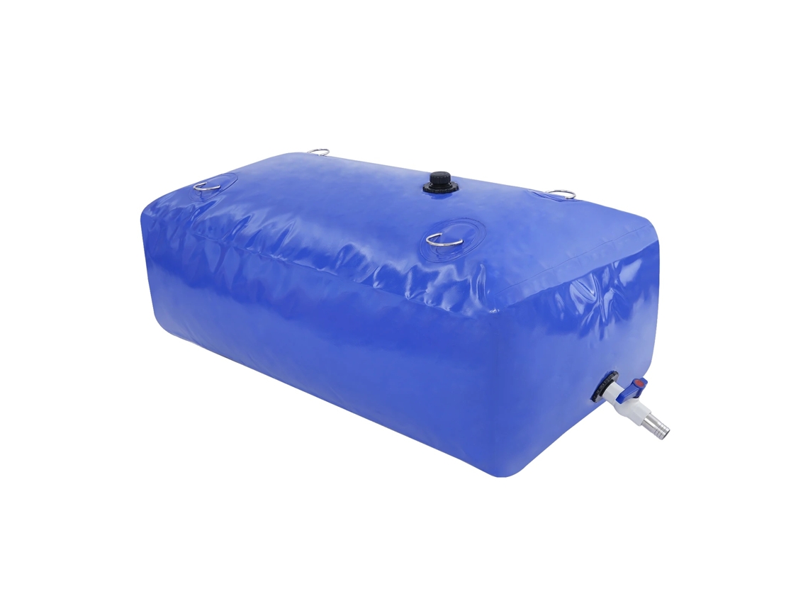 Contenedor de almacenamiento de bolsas de agua, diseño plegable, gran capacidad, azul.