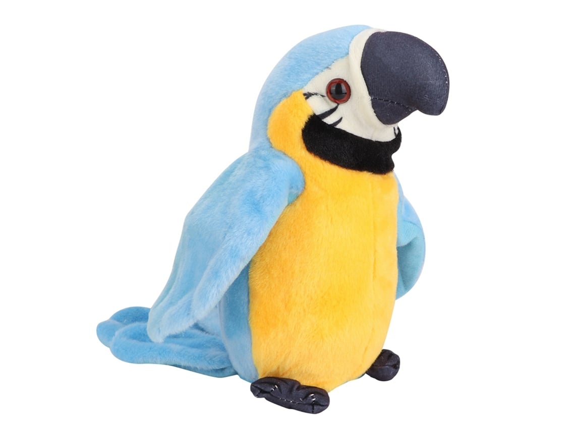 Ats-juguete De Peluche Loro Eléctrico Divertido Para Aprendizaje Y Grabación Educativo Para Niños (azul)