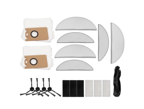 Kit de accesorios de piezas de repuesto para filtros de vacío Lydsto R1, 4 cepillos laterales, 3 filtros, 1 cepillo giratorio, 2 bolsas para el pol...