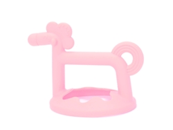 Chupete De Silicona Para Bebé Con Forma De Caballo Con Caja, Juguete Masticable Rosa