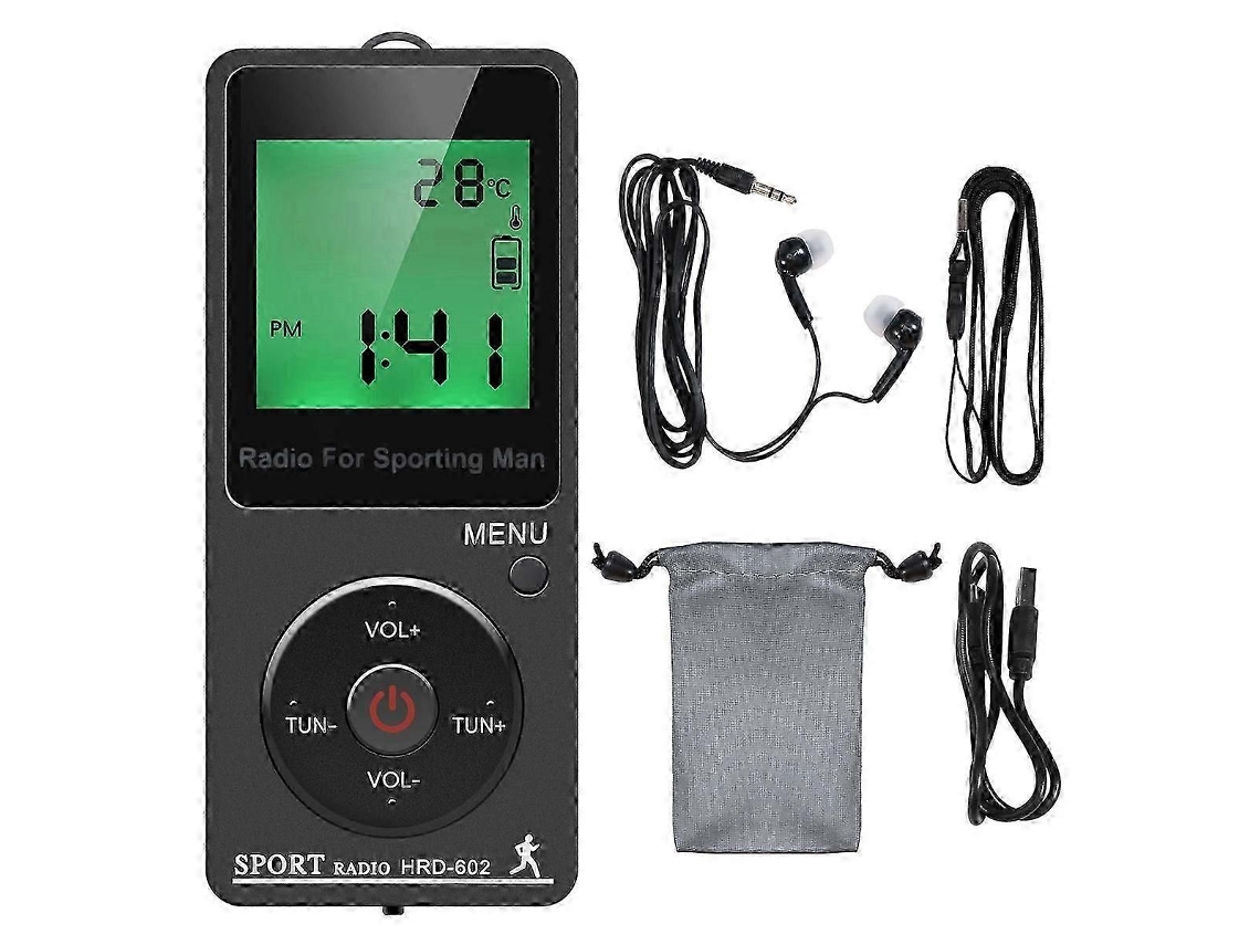 Rádio Portátil Am Fm Rádio Pessoal Com Fones De Ouvido Rádio Walkman Com Bateria Recarregável Digital Nn
