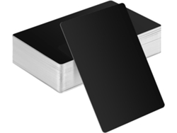 Stobaza 300 Tarjetas Metálicas Negras Pulgadas 2 Identificación Flexible Las
