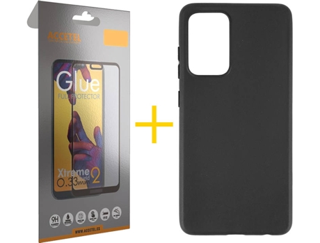 Kit Funda + Protector de Pantalla Samsung Galaxy A72 4G ACCETEL Full (Negro)