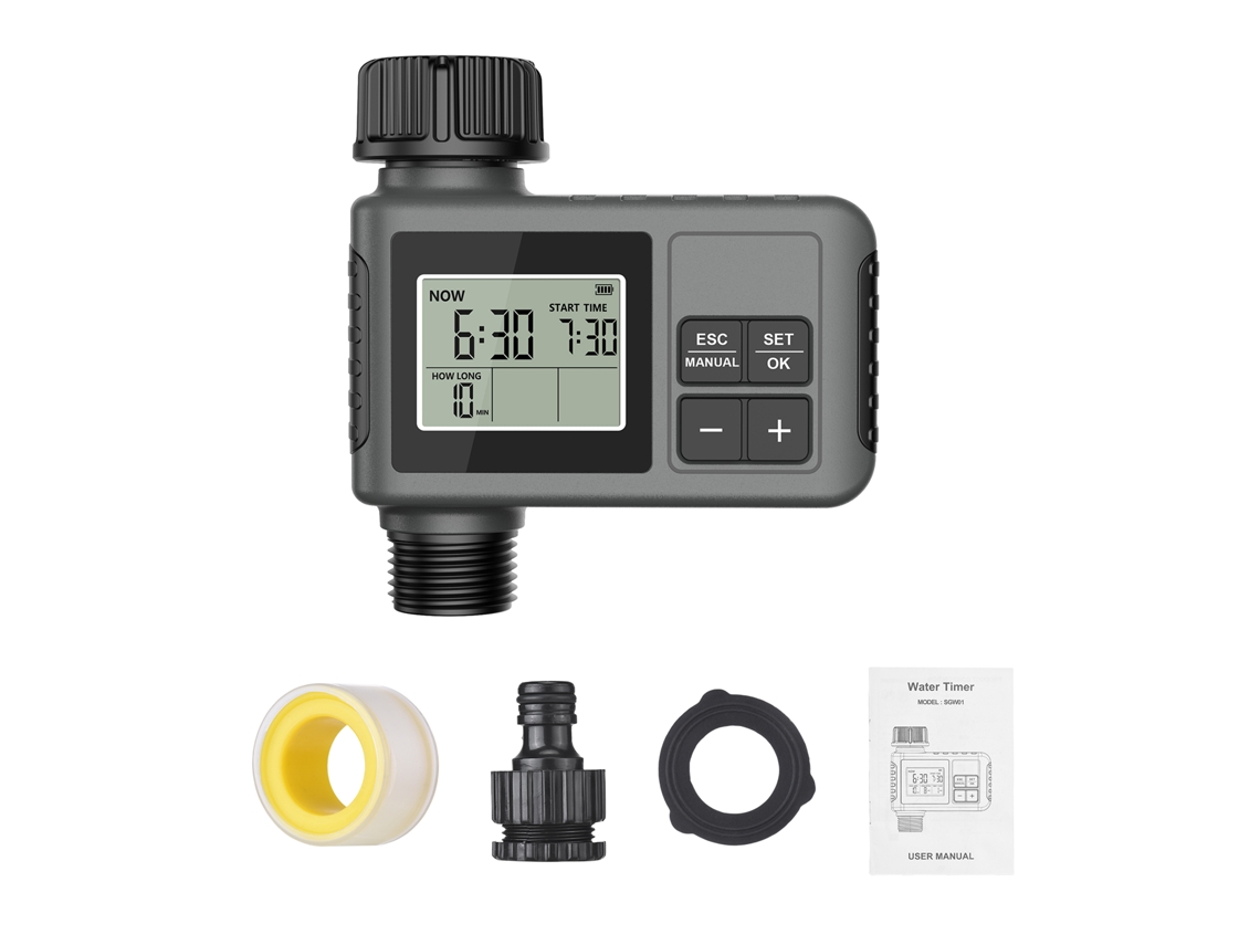 Temporizador Inteligente Para Riego De Jardín Con 1 Salida, Control Programable, Retardo, Detección De Lluvia, Ipx5, Pantalla Lcd, Reino Unido
