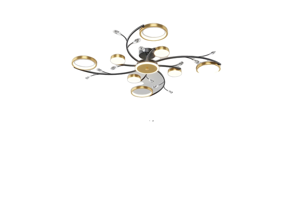 Lámpara de techo, control remoto, brillo ajustable, 8 luces OEM