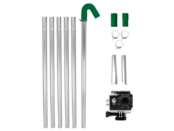 Kit de limpieza de canaletas Maxblast | 6 tubos de aluminio de 1,2 x 7,2 m | Cámara Wi-Fi 4K de 50 m | Gran angular de 170° | Zoom 4x Monstershop