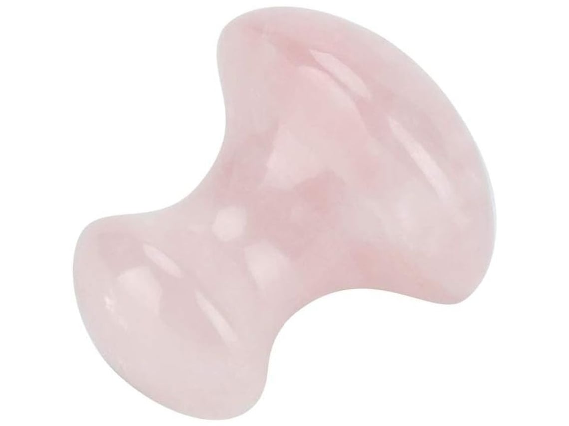 Piedra De Masaje De Cuarzo Rosa Natural Con Forma De Hongo Para Masaje Facial.