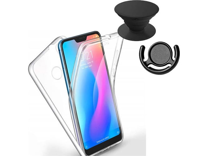 Kit Funda, PopSocket y Soporte PopSocket Xiaomi Redmi Note 7 360º Transparente