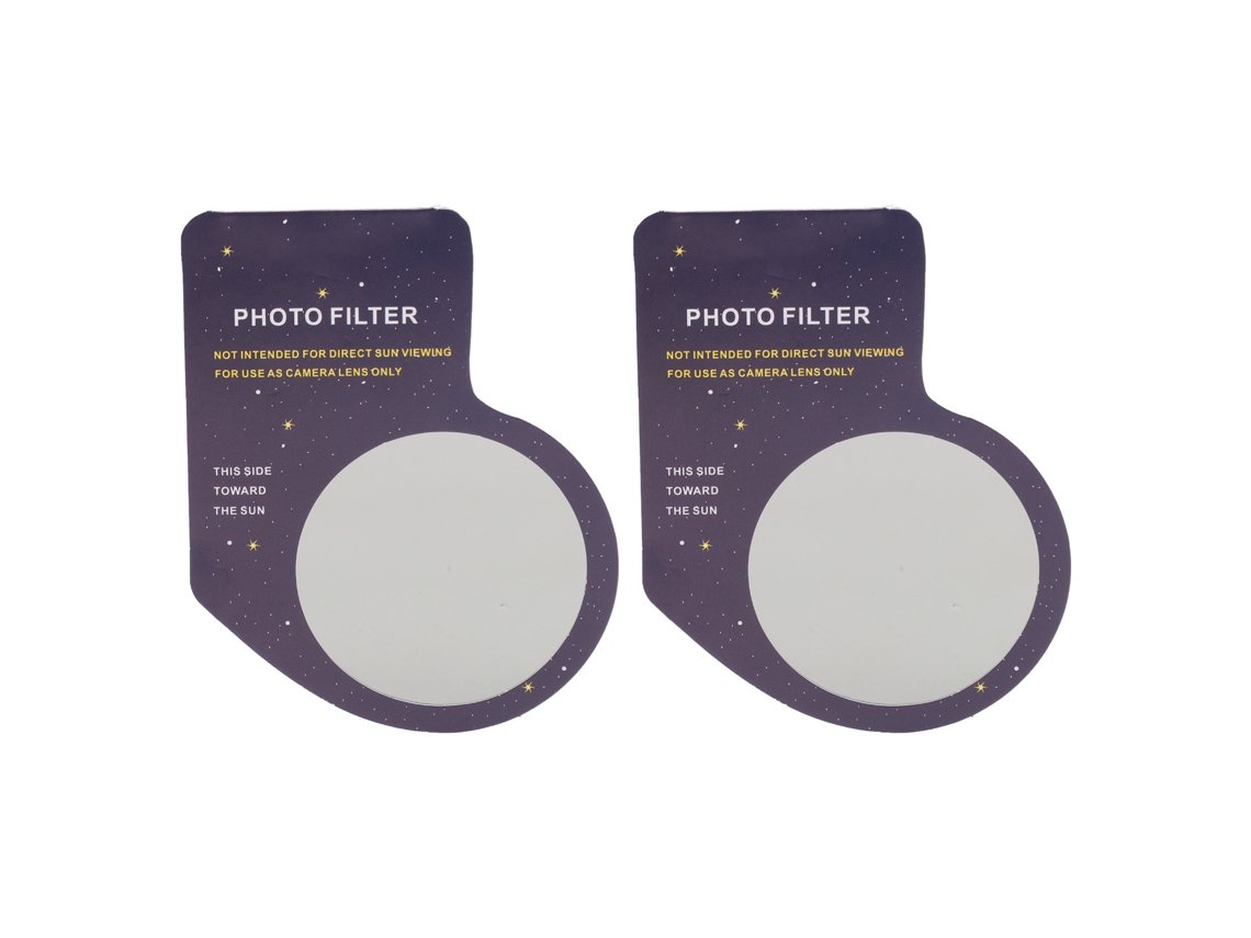 Lente De Imagem Solar Para Celular Filtro De Proteção Para Câmera Enhancing Para Eclipse 2pcs