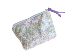 Neceser plegable con cierre de cremallera, estampado floral, bolso ideal para monedas y compras. GOKOCO