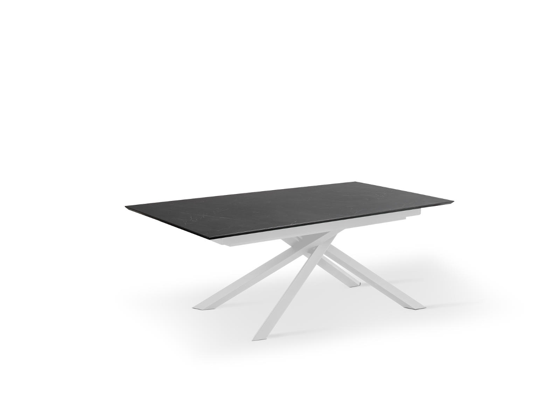 Xavier - Mesa Extensible (170/270 x 90 cm) en HPL Blanco STONES