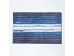 Homescapes Blue And White Stripe Cotton Bath Mat