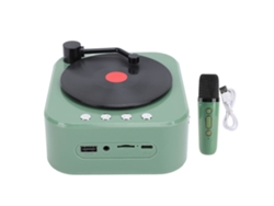 Gramófono Bluetooth Portátil Con 3 Modos De Sonido, Estéreo Hifi, Altavoz Inalámbrico Retro.