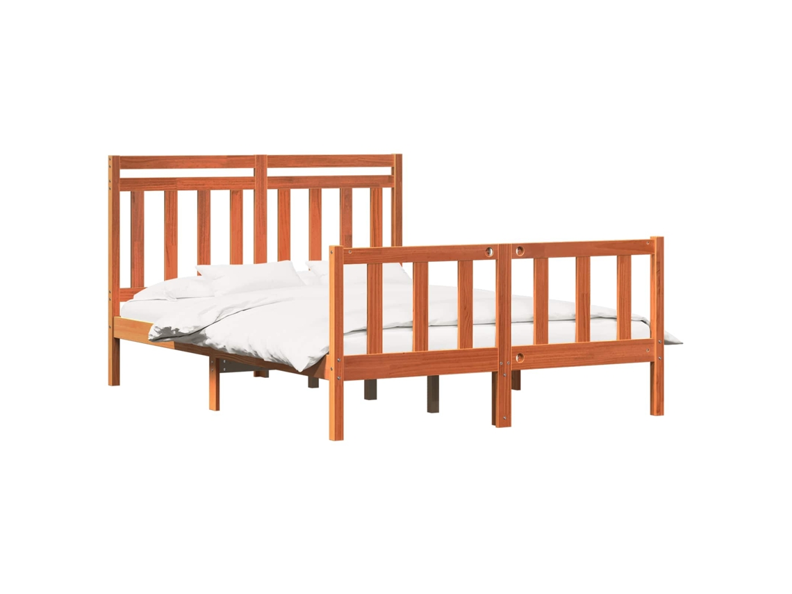 Maison Exclusive - Estructura De Cama Marrón Cera 205,5 X 165,5 X 100 Cm