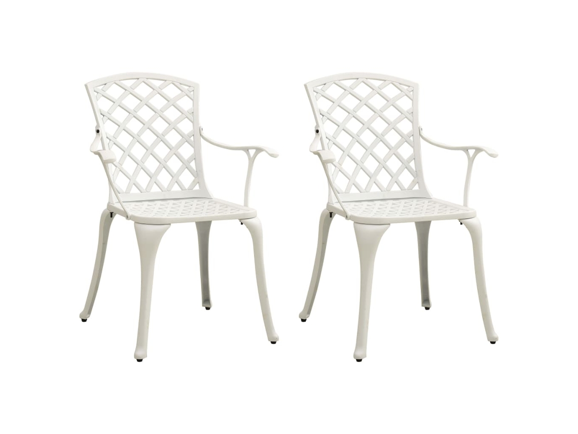Sillas de jardín de aluminio fundido de 2 piezas DKD Home Decor