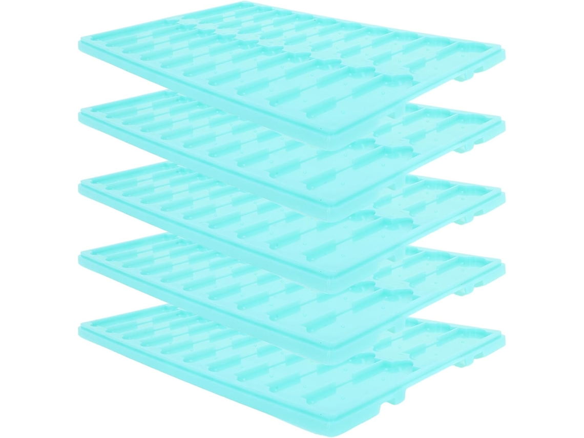 Juego De 5 Piezas De Soportes Verdes Para Secado De Portaobjetos De Microscopio, Bandeja Portaobjetos De Laboratorio Y Estuche.