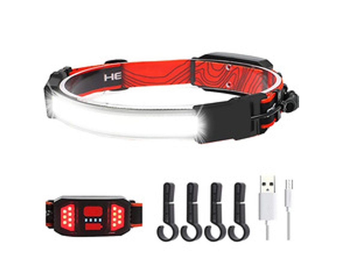 Linterna Frontal Recargable, 400 Lúmenes, 6 Modos, Lámpara Frontal Led Con Luz Roja Trasera, 1 Paquete Chrui