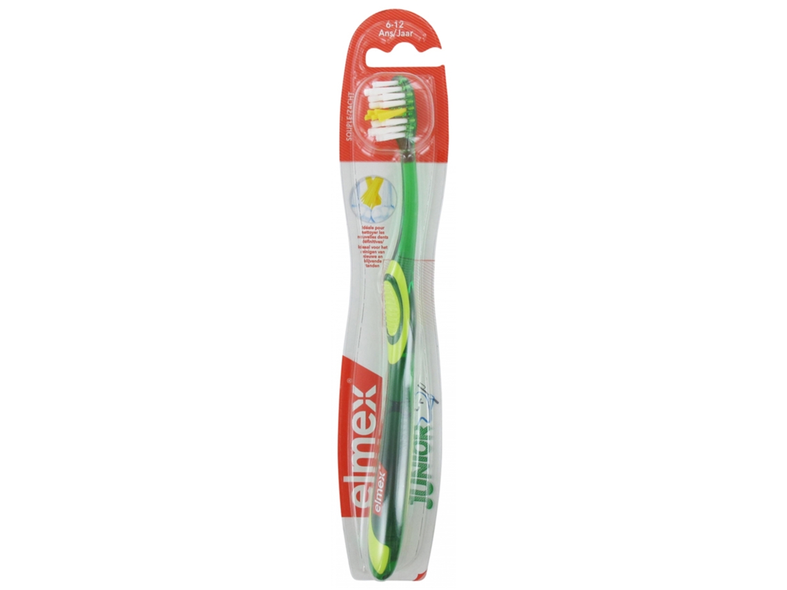 Cepillo de Dientes Junior Suave 6-12 Años Color: Verde ELMEX