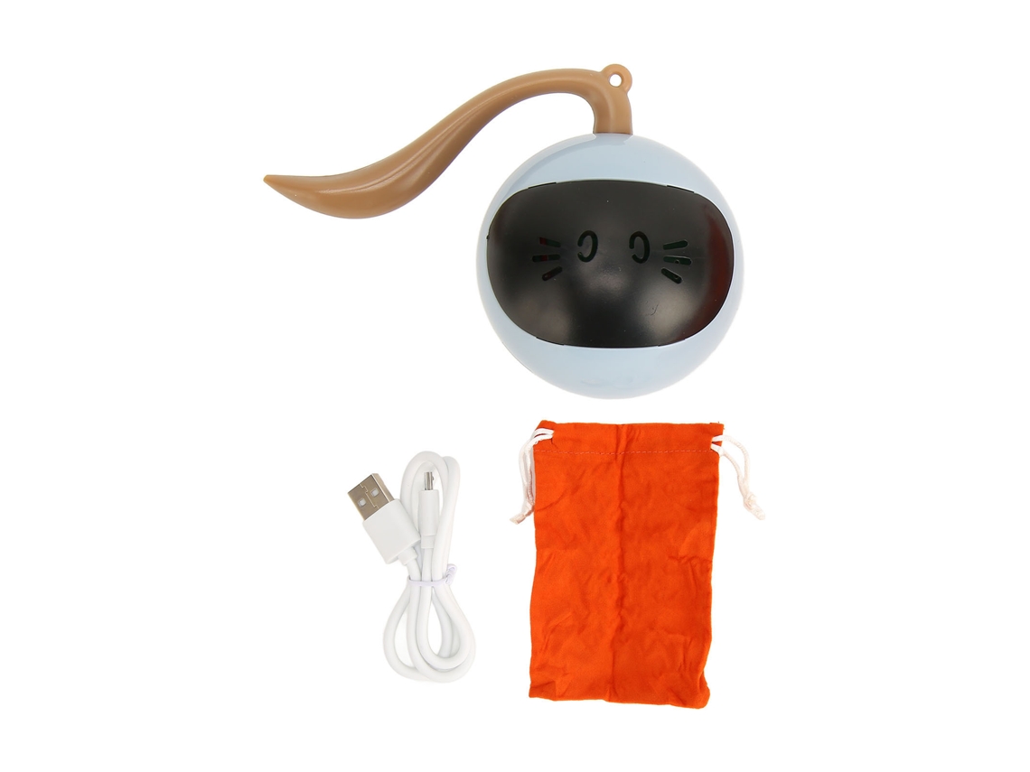 Pelota De Juguete Automática Para Gatos Con Control Táctil, Recargable Por Usb, Interactiva, Inteligente Y Con Luz Led Azul.
