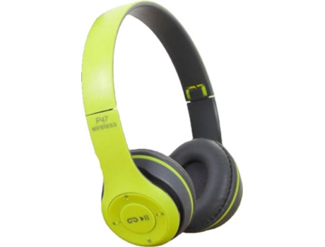 Auriculares Bluetooth GETEK P47 (Over Ear - Micrófono - Verde)