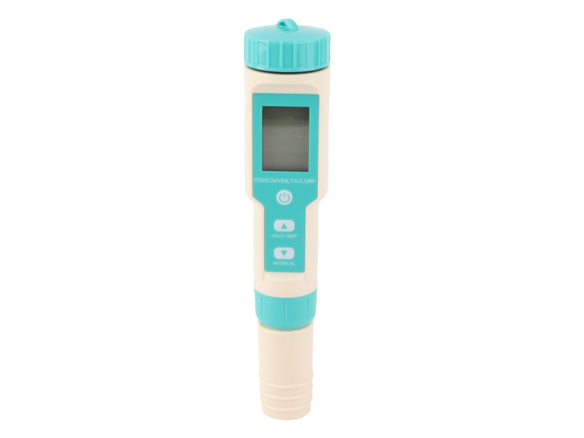 Analizador Portátil De Calidad Del Agua C-600 7 En 1: Ph, Tds, Salinidad, Temperatura, Orp, Ec, Sg