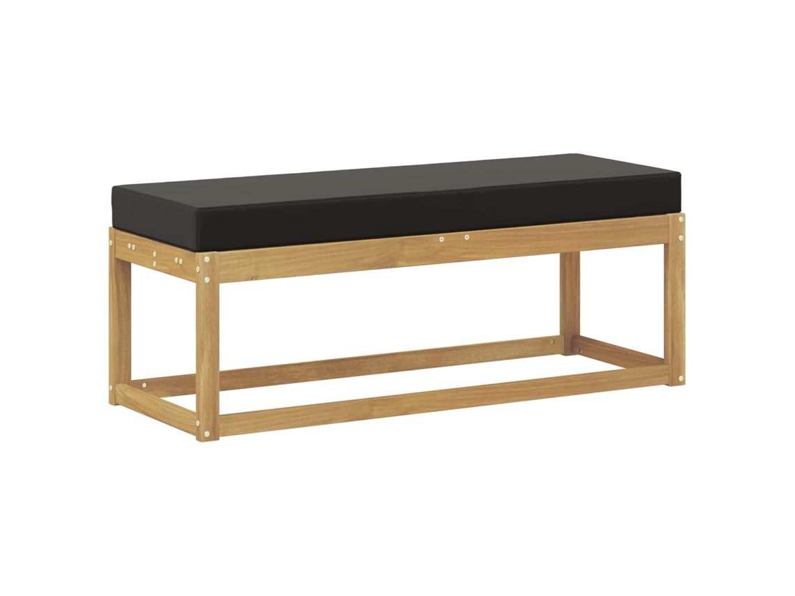 Maison Exclusive - Banco De Taburete Exterior Con Cojín Blanco 115 X 43 X 45 Cm