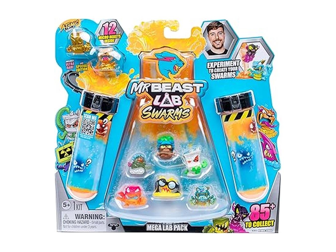 Enjambres de laboratorio Mrbeast Atomic, paquete de 12, Python Panther 24750, Famosap25
